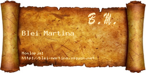 Blei Martina névjegykártya